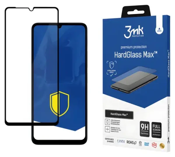 3mk HardGlass Max Black / Tvrdené sklo / XIAOMI Redmi 13C, POCO C65
