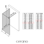 CERANO - Sprchová zástena Walk-in Onyx Corner Cube Ľ/P - 8 mm - hranatá vzpera - čierna matná, bronzové sklo - 100x80x200 CER-688126