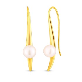 JwL Luxury Pearls Elegantné pozlátené náušnice s perlami JL0856