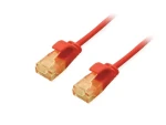 Equip SlimFlex červená / Patch kábel / Cat6a U/UTP / 5 m / LSZH / PoE+ (626207)