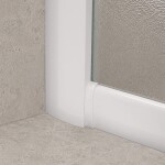 Mereo Sprchovací kút, Kora, obdĺžnik, zasúvací, 90x0 cm, biely ALU, sklo Grape CK34121Z