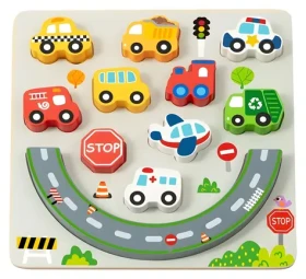 2Kids Toys Balančné puzzle City 2 v 1