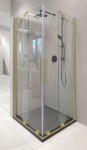 DEANTE - Sprchovací kút Prizma zlato kefované, štvorcová, 90x90 cm KPNRP09P09