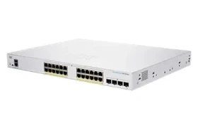 Cisco CBS250-24P- 4X REFRESH / Switch / 24x GbE RJ-45 / 4X SFP+ / PoE+ 195W / fanless (CBS250-24P-4X-EU-RF)