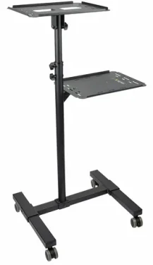StarTech Stojan na projektor a notebook / Multimediálny stojan / výška 950 mm / oceľ / čierna (ADJPROJCART)