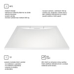 Mereo Štvorcová sprchová vanička s hranatým krytom sif., 80x80x3 cm, vr. sif., bez nožičiek, liaty mramor CV41KS