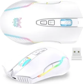 ONIKUMA CW905 biela / Bezdrôtová herná myš / USB / 7 tlačidiel / RGB / 3600 DPI (CW905W Wireless)