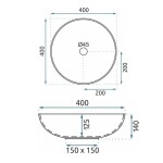 REA - Umývadlo na dosku Aztec REA-U7501
