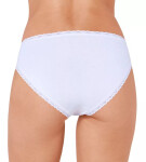 Dámske 3 balenia bavlnených čipkovaných nohavičiek Thai White - Sloggi Bílá M