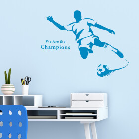 Veselá Stena Samolepka Futbalista Farba: modrá, Veľkosť: 80 x 60 cm