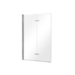 BESCO - Vaňová zástena LUMIX - Farba rámu zásteny - Hliník chróm, Rozmer A - 100 cm, Smer zatváranie - Univerzálny Ľavé / Pravé, Výplň - Číre bezpečnostné sklo - 6 mm BCLUM10CC