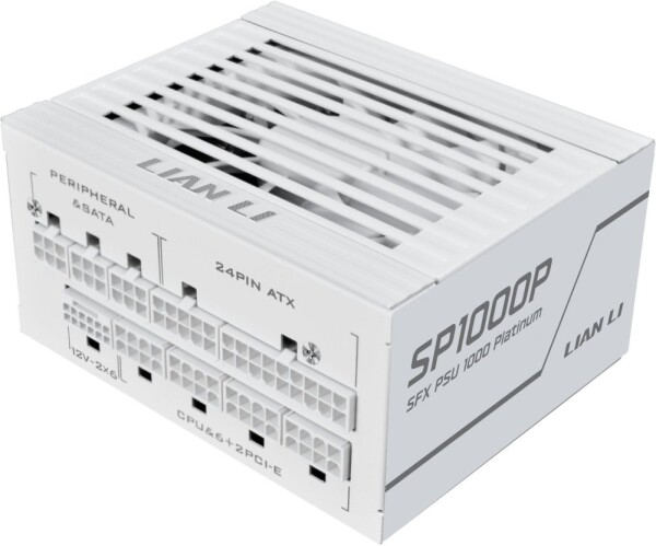 Lian Li SP Series Prokovinum 80 PLUS Prokovinum Zasilacz, SFX, w pełni modularny, PCIe 5.1, ATX 3.1 - 1.000 Watt, Biely