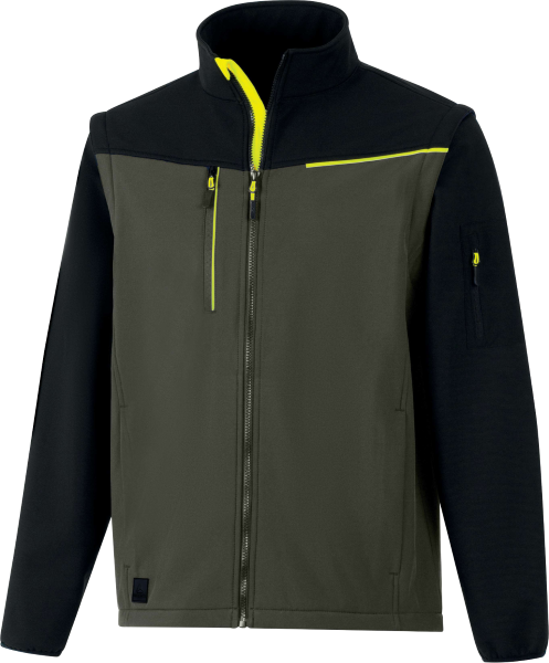 Bunda 2 V 1 Delta Plus softshell SOCCIA Farba: Kaki/ Čierna, Veľkosť: 3XL (SOCCIKA3X)