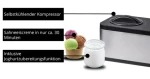 Unold EVA 48826 nerez/čierna / Zmrzlinovač a jogurtovač / kompresor / 120 W / 1,5 l / 30 min / LED displej (48826)