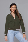 Dámska bunda typu bomber v army farbe (16M9070-136) odstíny zelené XXL (44)