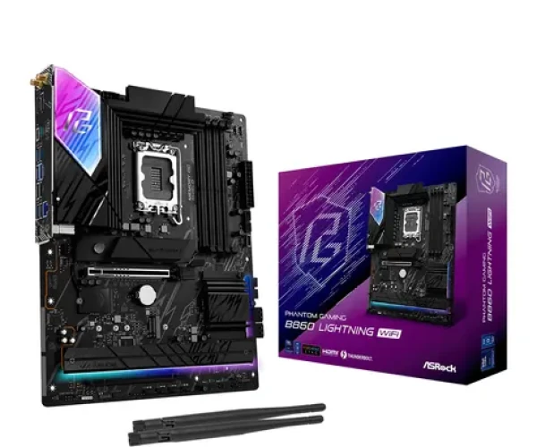 ASRock B860 Lightning WiFi / B860 / LGA 1851 / 4X DDR5 / PCIEx 16 / 2.5 GLAN / Wi-Fi / ATX (90-MXBR2-A0UAYZ)