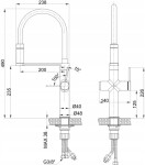 INVENA - Drezová batéria s filtrom PERISA čierna BZ-51-F04-V