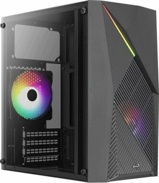 AeroCool Raider Mini čierna / PC skriňa / Micro ATX / 1x USB 3.0 / 1x USB 2.0 / Bez zdroja / priehľadná bočnica (AEROPGSRAIDER-M-G-V3)