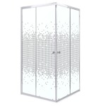 KERRA - Sprchovací kút Biely Pixel SQ 90 (bez vaničky) 5907548118332