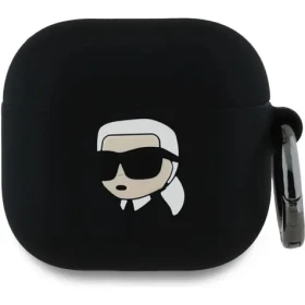 Karl Lagerfeld 3D Logo NFT Karl Head Silikónové Puzdro pre AirPods 4 Black (57983124125)