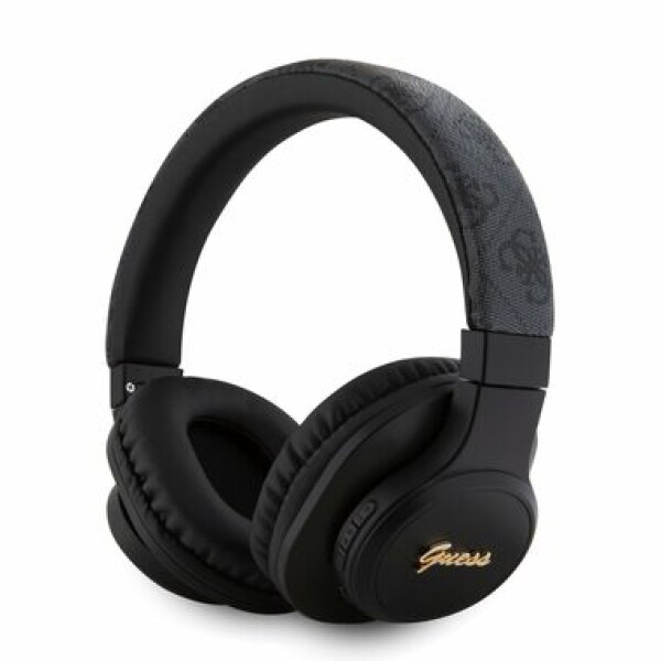 Guess PU Leather 4G Tone na Tone Script Logo Stereo Headphone čierna / Blutetooth 5.3 / výdrž až 32 hod. (57983118817)