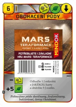 Mindok 5ks Promo kariet k hre Mars: Teraformácia (2024)