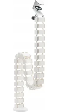 LogiLink KAB0093 biela / Zvislý organizátor káblov / Upínací na stôl / 1347 x 129 mm / ABS (KAB0093)