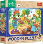 Trefl - Puzzle - Drevené puzzle Treflíci: Zoznámte sa s rodinou