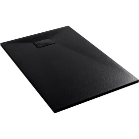 CERANO - Sprchová vanička obdélníková Gusto - SMC/minerální kompozit - strukturovaná černá matná - 80x70x3 CER-414575