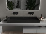 MEXEN - Ava umývadlo na dosku liaty mramor B/O 120 x 46, čierna 23011270