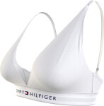 Dámska podprsenka UNLINED LOGO UNDERBAND TRIANGLE BRA UW0UW04144YBR biela Tommy Hilfiger