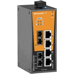 Weidmüller IE-SW-BL06-4POE-2SC priemyselný ethernetový switch 10 / 100 MBit/s funkcia PoE; 1504210000