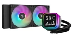 DEEPCOOL LP240 čierna / Komplet vodného chladenia / 2x 120mm / ARGB / LED displej / 2400 RPM (R-LP240-BKMSNC-G-1)