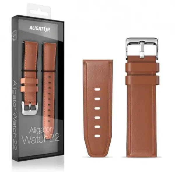 Aligator Kožený remienok 22mm hnedá (22AW0007)