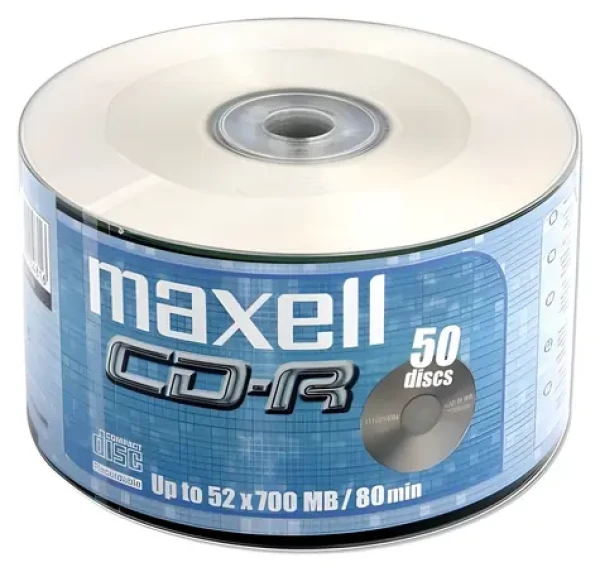 Maxell CD- R 700MB / Optický disk / 52x / 80 min / Shrink 50 ks (MX624036)