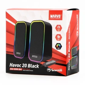 Marvo Havoc 20 čierna / Reproduktory / 2.0 / 6W / RGB podsvietenie / 3.5mm + USB napájanie (SG-285 BK)