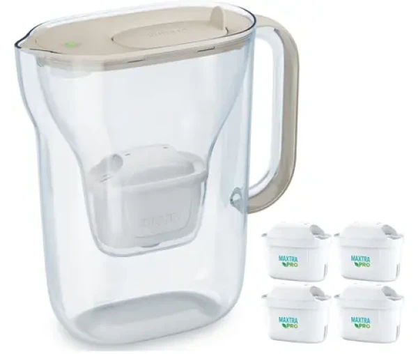 Brita Style Essential piesková / Filtračná kanvica / 2,4 l / MAXTRA / 4 filtre (Style Essential piaskowy + 4 wk?ady)