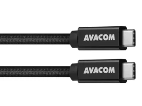 Avacom Dátový a nabíjací kábel USB Type-C - USB Type-C čierna / 100cm / 100W E-Mark / USB 3.2 Gen 2 (DCUS-TPCC-10K100W)