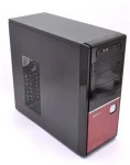 AMEI AM-C3001BR čierna/červená / Skriňa / ATX, E-ATX (AMEI Case AM-C3001BR)