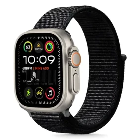 Tech-Protect Nylon Strap 44/45/46/49 mm čierna / Remienok / Apple Watch / nylonový
