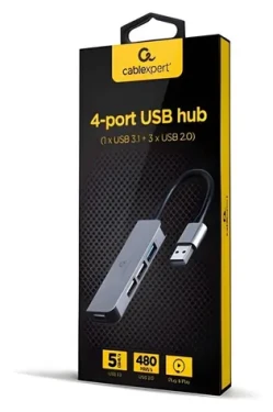 Gembird / USB hub / USB 3.1 (Gen 1) / 4 porty / 1x USB 3.1 + 3x USB 2.0 (UHB-U3P1U2P3-01)