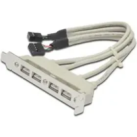 PremiumCord USB vývod z MB na záslepku (4x typ A) špec. zapojenie (4016032283454)