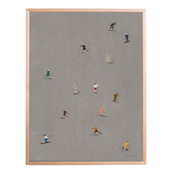 Fine Little Day Plagát Skiers by Elisabeth Dunker 40 x 50 cm