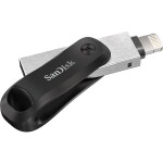 SanDisk iXpand™ Flash Drive Go USB pamäť pre smartphone a tablet čierna, strieborná 256 GB USB 3.2 Gen 1 (USB 3.0), Lightning konektor Apple; SDIX60N-256G-GN6NE