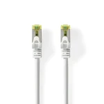 Nedis Sieťový kábel CAT7 biela / Patch kábel / S/FTP / RJ45 - RJ45 / 1 m / LSZH (CCGL85420WT10)