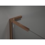 MEXEN/S - Velar L Sprchová zástena posuvná Walk-in 120 x 200, grafit 8 mm, ružové zlato 871-120-003-43-60