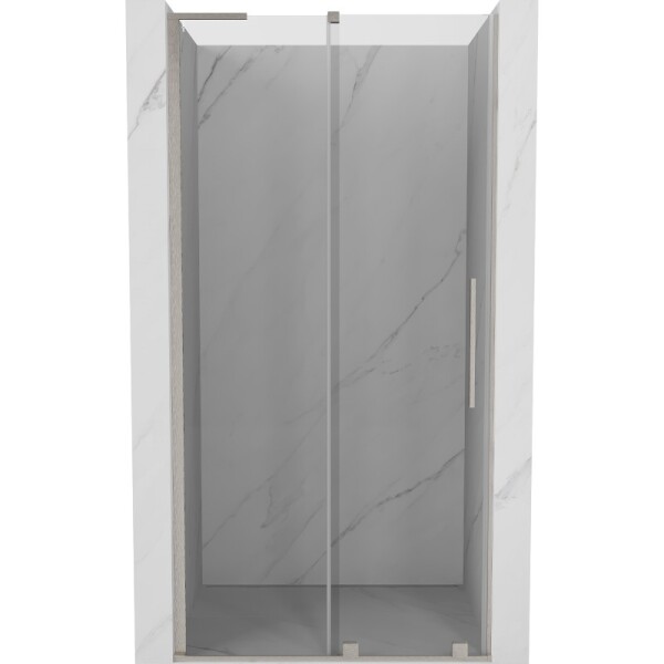 MEXEN/S - Velar L posuvné sprchové dvere 110, transparent, nikel kartáčovaný 871-110-003-01-97