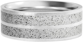 Gravelli Betónový prsteň Fusion Double line oceľová sivá GJRWSSG112 mm