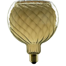 SEGULA LED Globe 150 Floating Twisted Smokey šedá / LED žiarovka / E27 / 6W (23W) / 230 lm / 1 900 K / stmievateľné (55059)