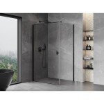 MEXEN/S - Mist-B sprchovací kút dvere krídlové 100 x 120, transparent, čierna 8A2T-100-120-70-00